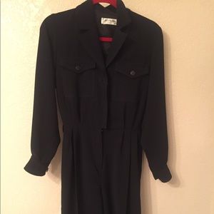 Yves Saint Laurent black long sleeve jumpsuit